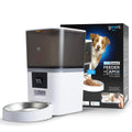 Geeni 6L Smart Pet Feeder with Camera 1080p HD Night Vision Two-Way Audio Pre-Recorded Messages WiFi Enabled Voice Control with Alexa & Google Home Automatic Cat & Dog Food Dispenser White